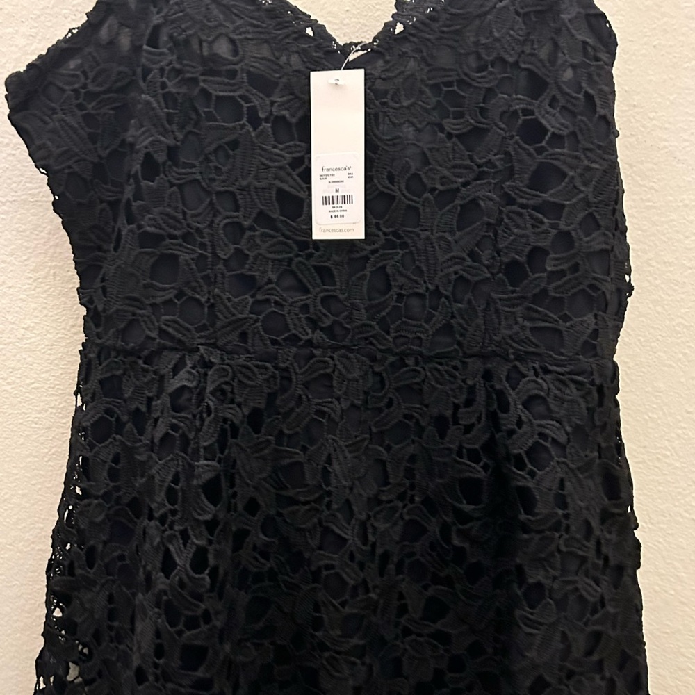 NWT mini Black Lace Dress size medium - Picture 6 of 8
